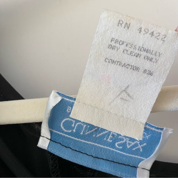 VTG Gunne Sax Jessica McClintock Black Velvet 80s Formal Dress Sz 7 Goth - Picture 8 of 10